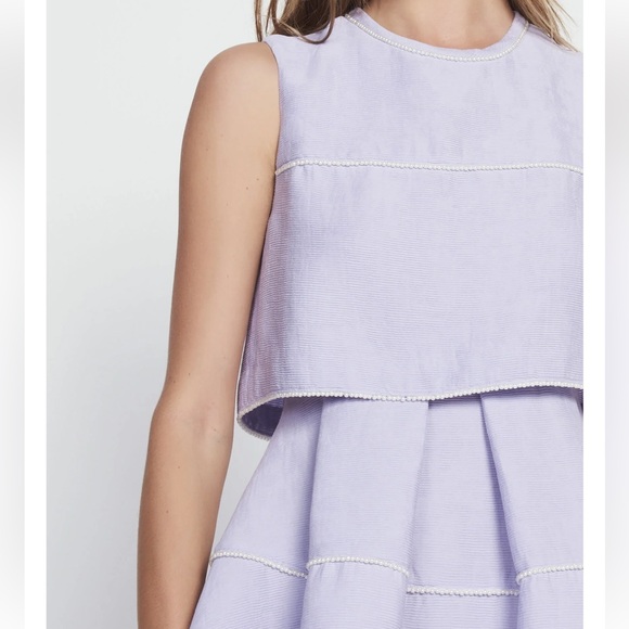 Sandro Paris Pearl beaded lavender dress - Picture 2 of 7